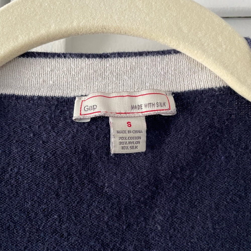 GAP Basic Button down Navy Cardigan - Picture 3 of 3